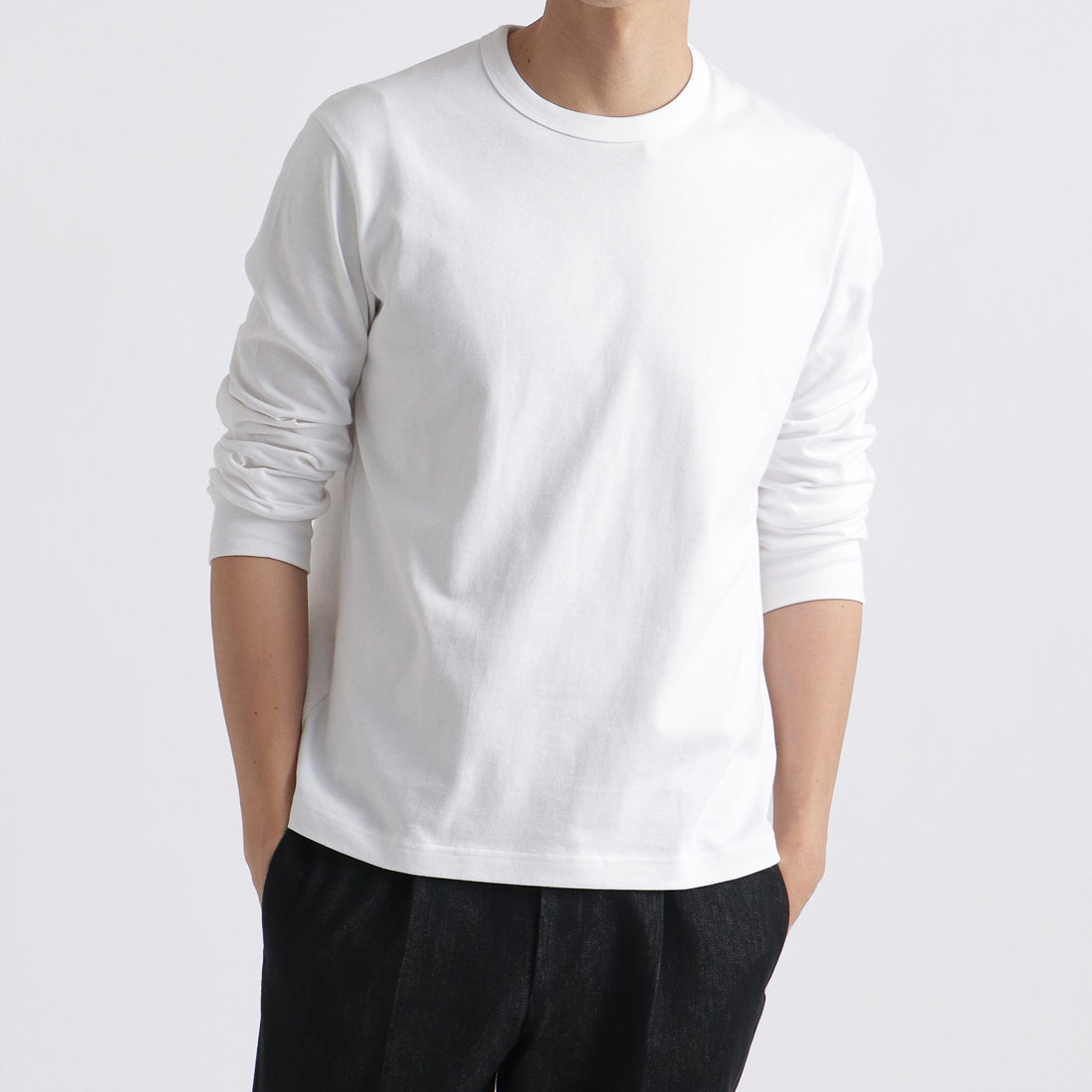 リサイクルスビン ロングスリーブTシャツ ホワイト | ＋CLOTHET ONLINE