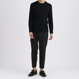 【Renewal】Wool Tailored Long Sleeve T-shirt Color: Black