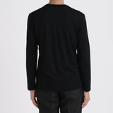 【Renewal】Wool Tailored Long Sleeve T-shirt Color: Black