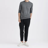 【Renewal】Wool Tailored Long Sleeve T-shirt Color: Gray