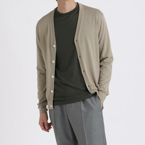 【Renewal】Wool Tailored Long Sleeve T-shirt Color: Khaki