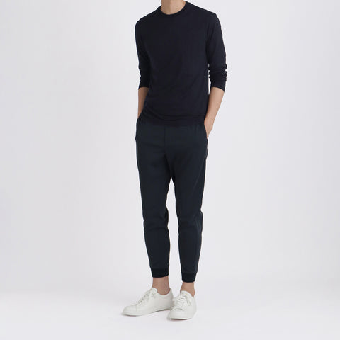 【Renewal】Wool Tailored Long Sleeve T-shirt Color: Navy