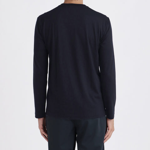 【Renewal】Wool Tailored Long Sleeve T-shirt Color: Navy