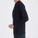 【Renewal】Wool Tailored Long Sleeve T-shirt Color: Navy