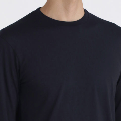 【Renewal】Wool Tailored Long Sleeve T-shirt Color: Navy