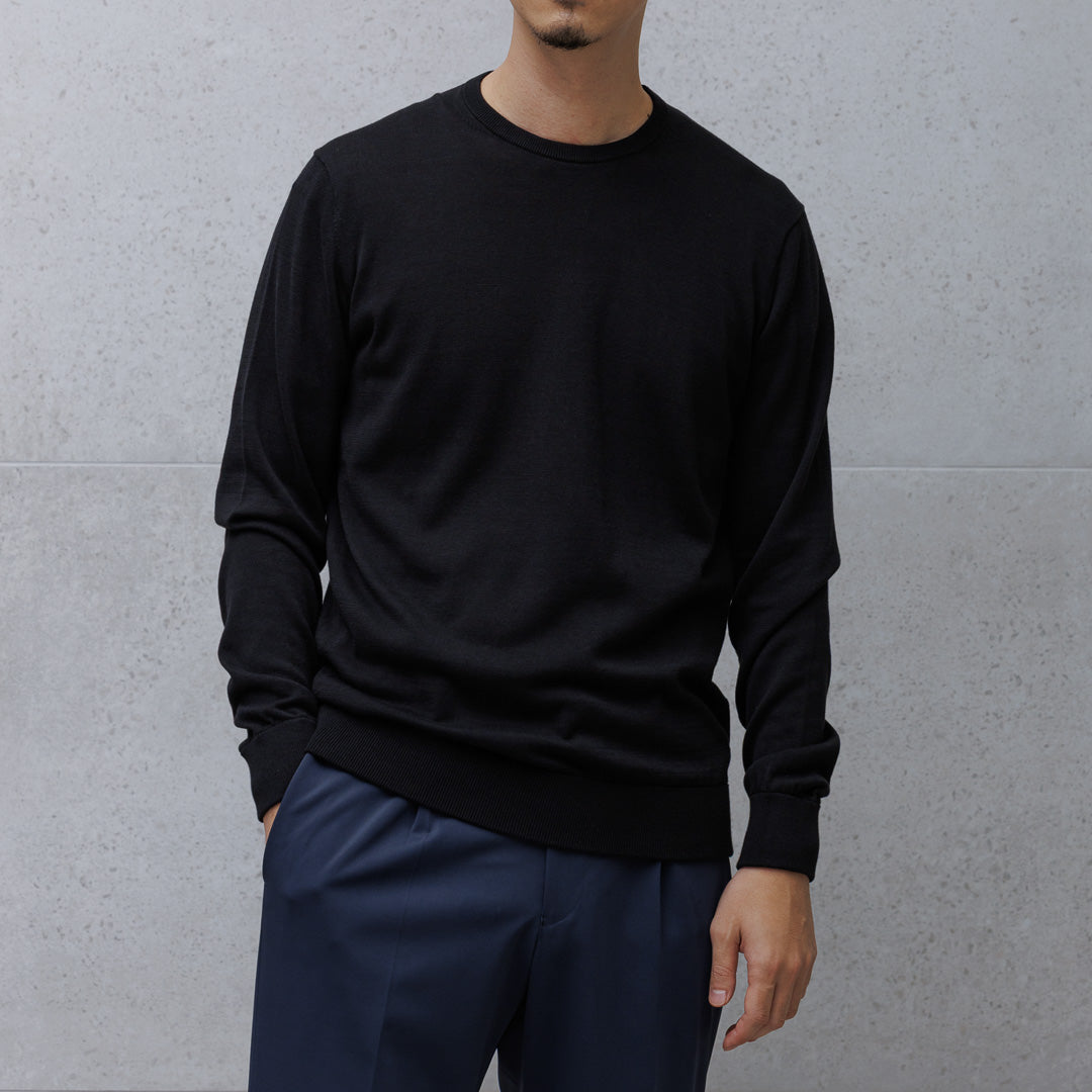 スビンプラチナム クルーネックニット ブラック | ＋CLOTHET ONLINE