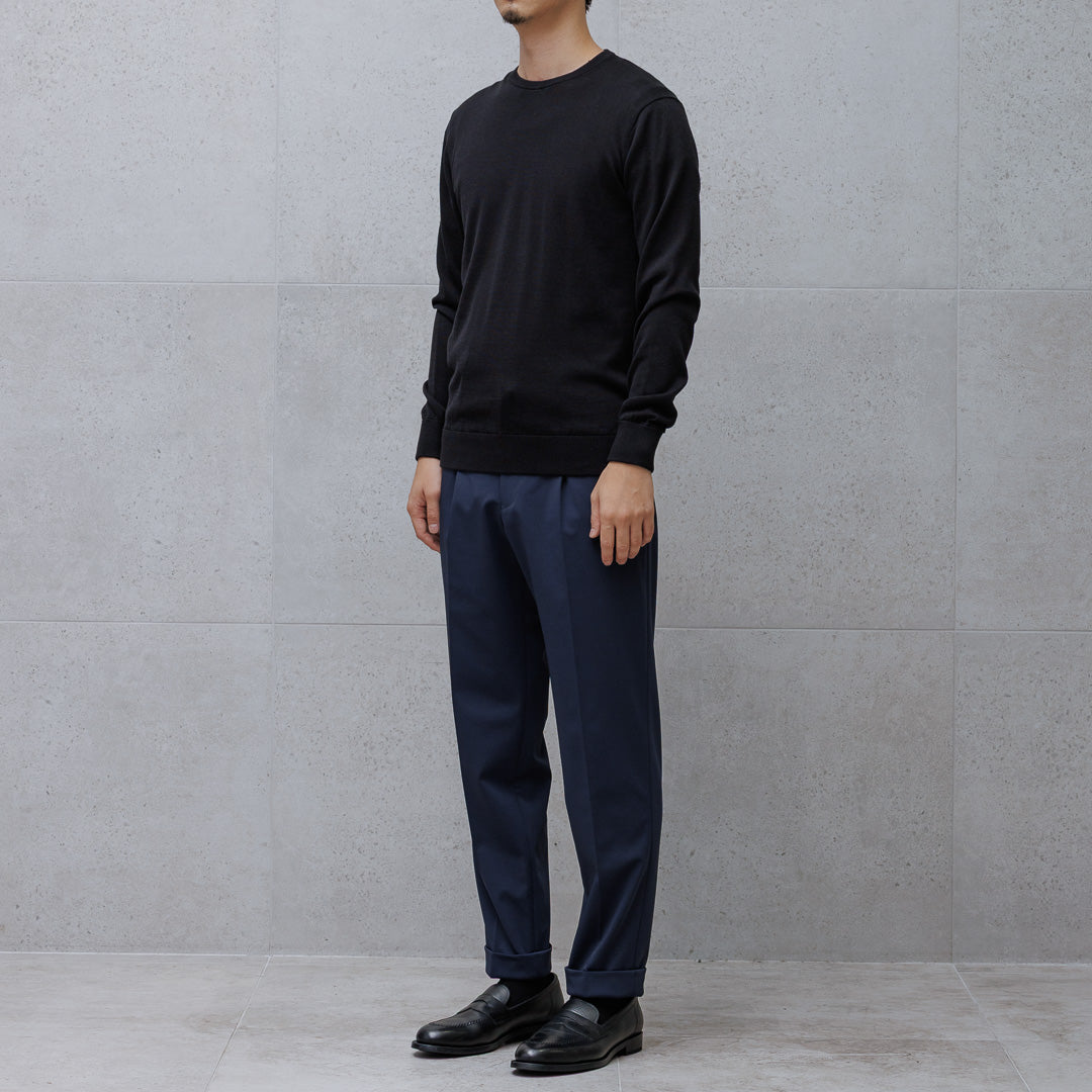 スビンプラチナム クルーネックニット ブラック | ＋CLOTHET ONLINE