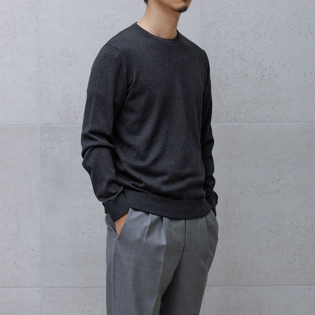 スビンプラチナム クルーネックニット チャコール | ＋CLOTHET ONLINE