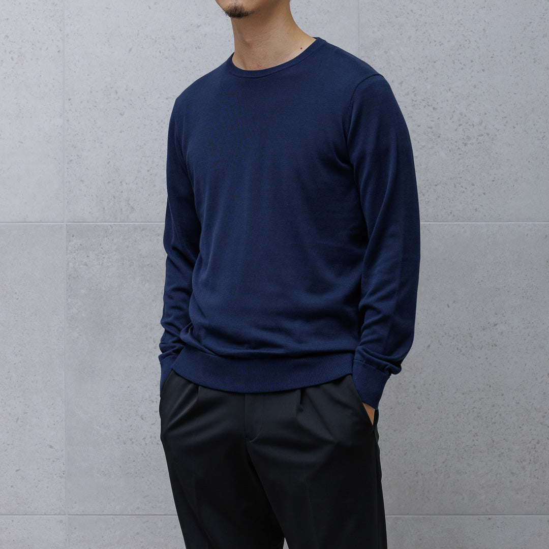 スビンプラチナム クルーネックニット ディープブルー | ＋CLOTHET ONLINE