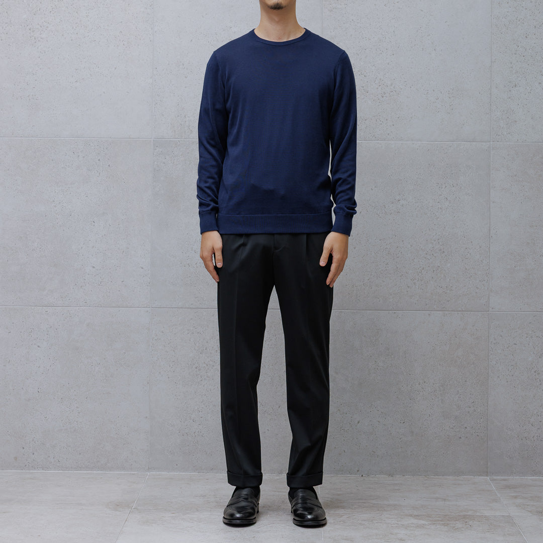 スビンプラチナム クルーネックニット ディープブルー | ＋CLOTHET ONLINE
