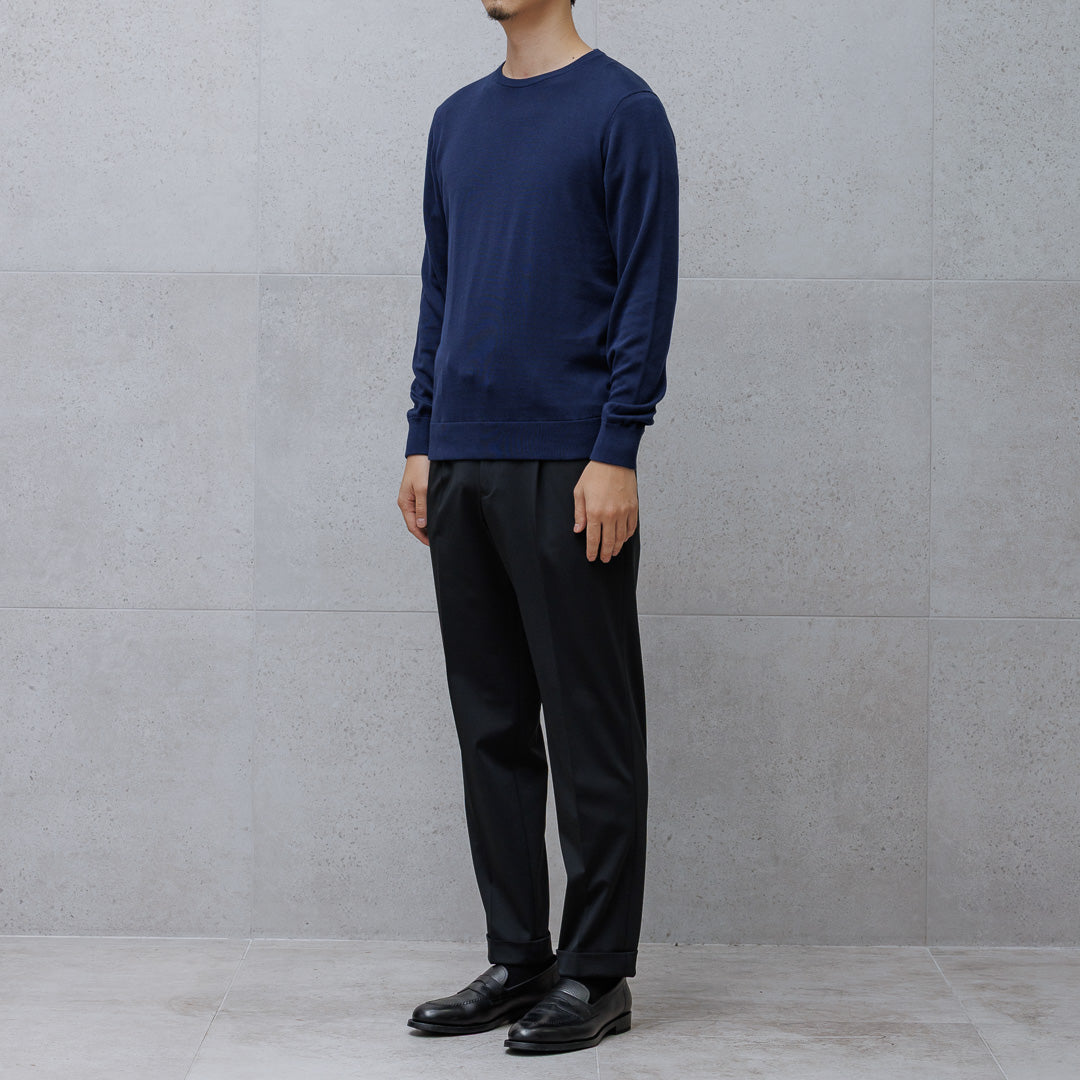 スビンプラチナム クルーネックニット ディープブルー | ＋CLOTHET ONLINE