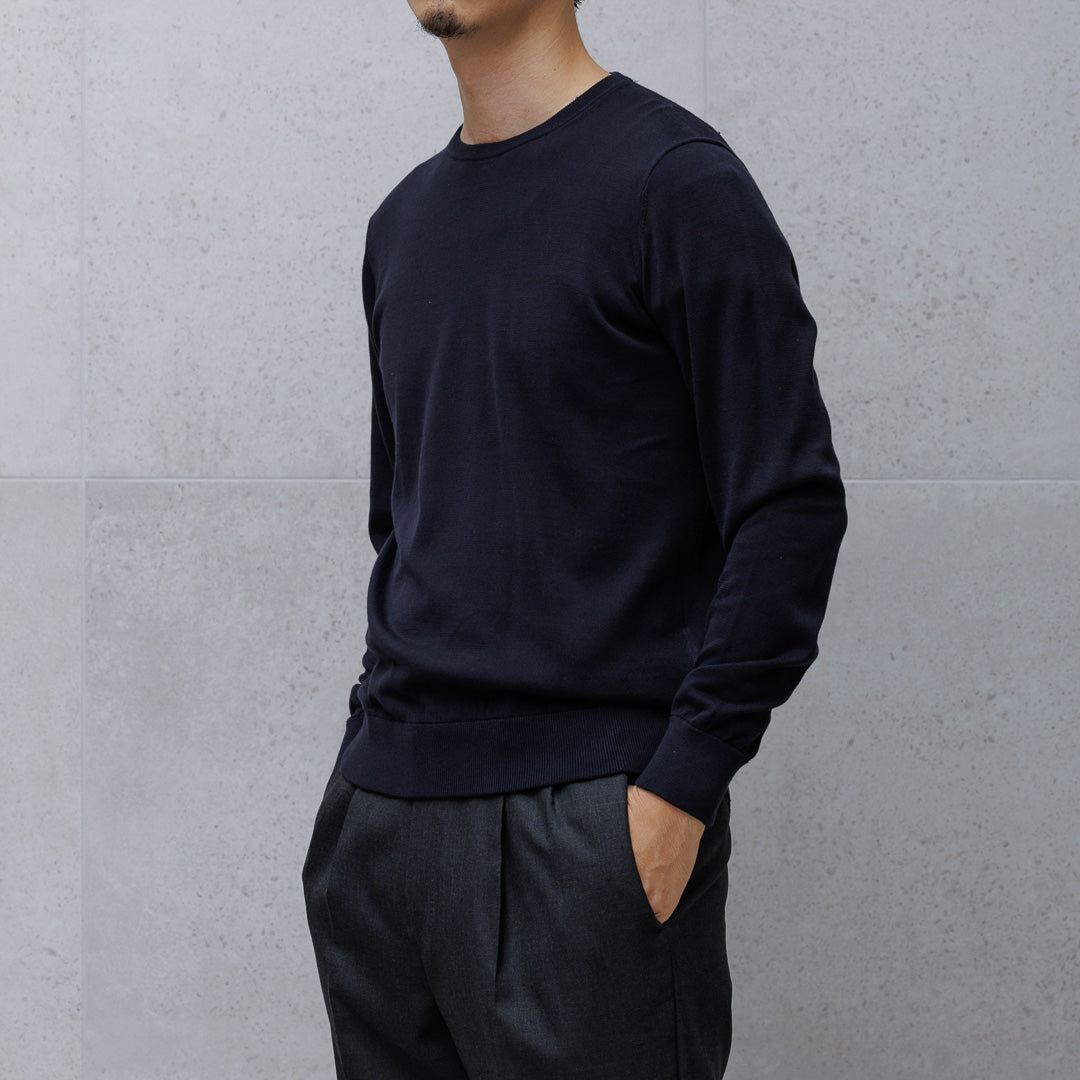 スビンプラチナム クルーネックニット ネイビー | ＋CLOTHET ONLINE