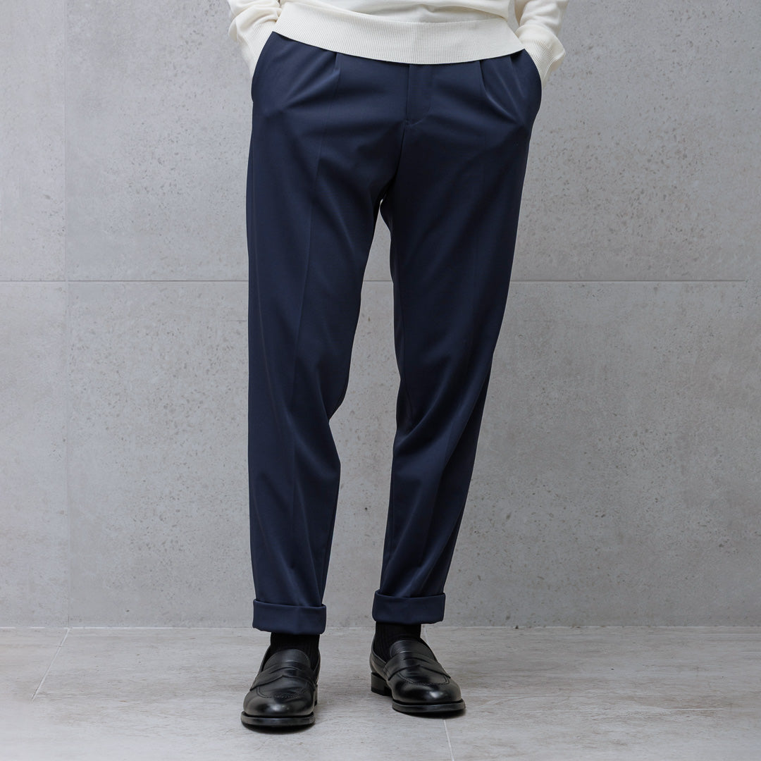 【Renewal】Matte Twist  Easy Trousers Color: Navy