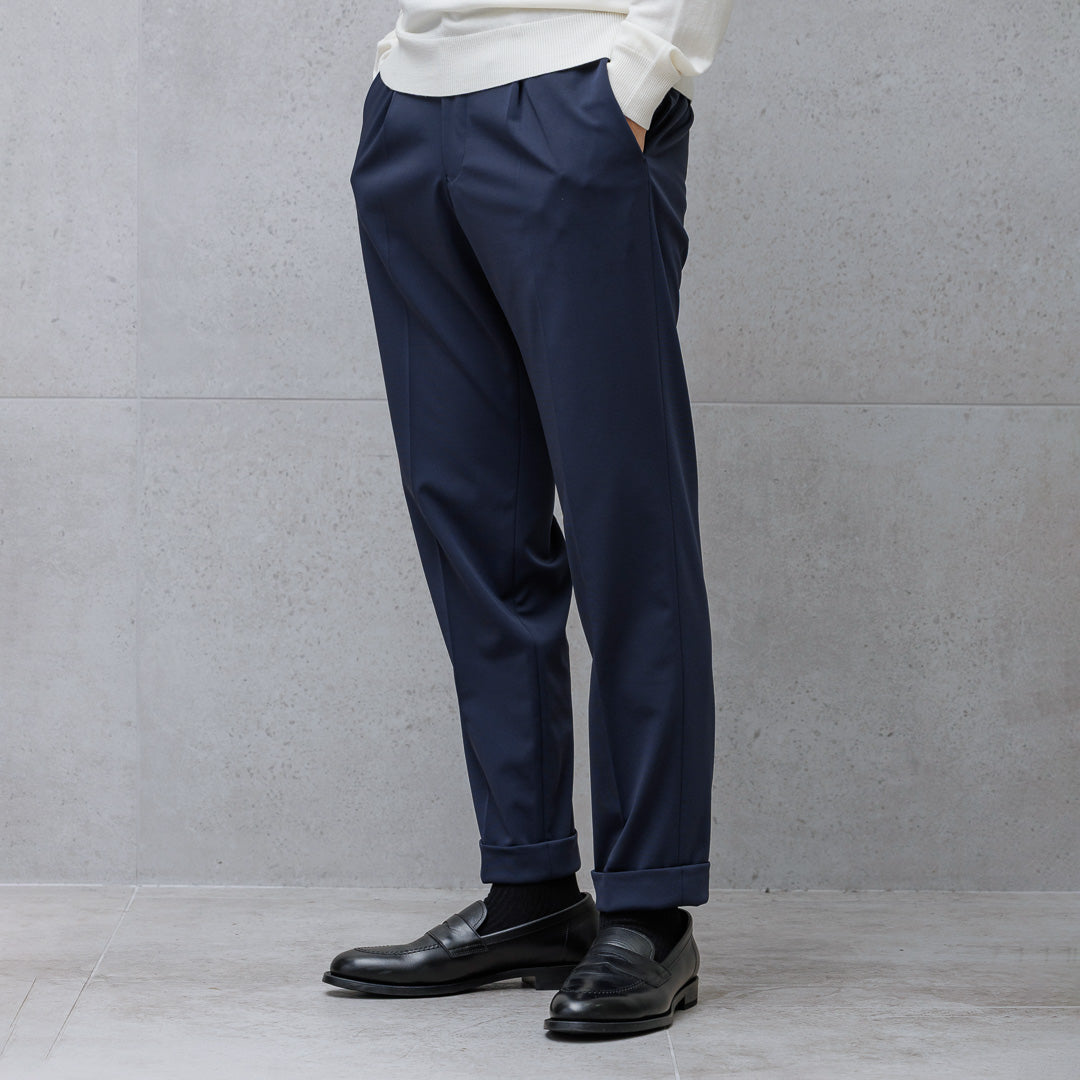 【Renewal】Matte Twist  Easy Trousers Color: Navy