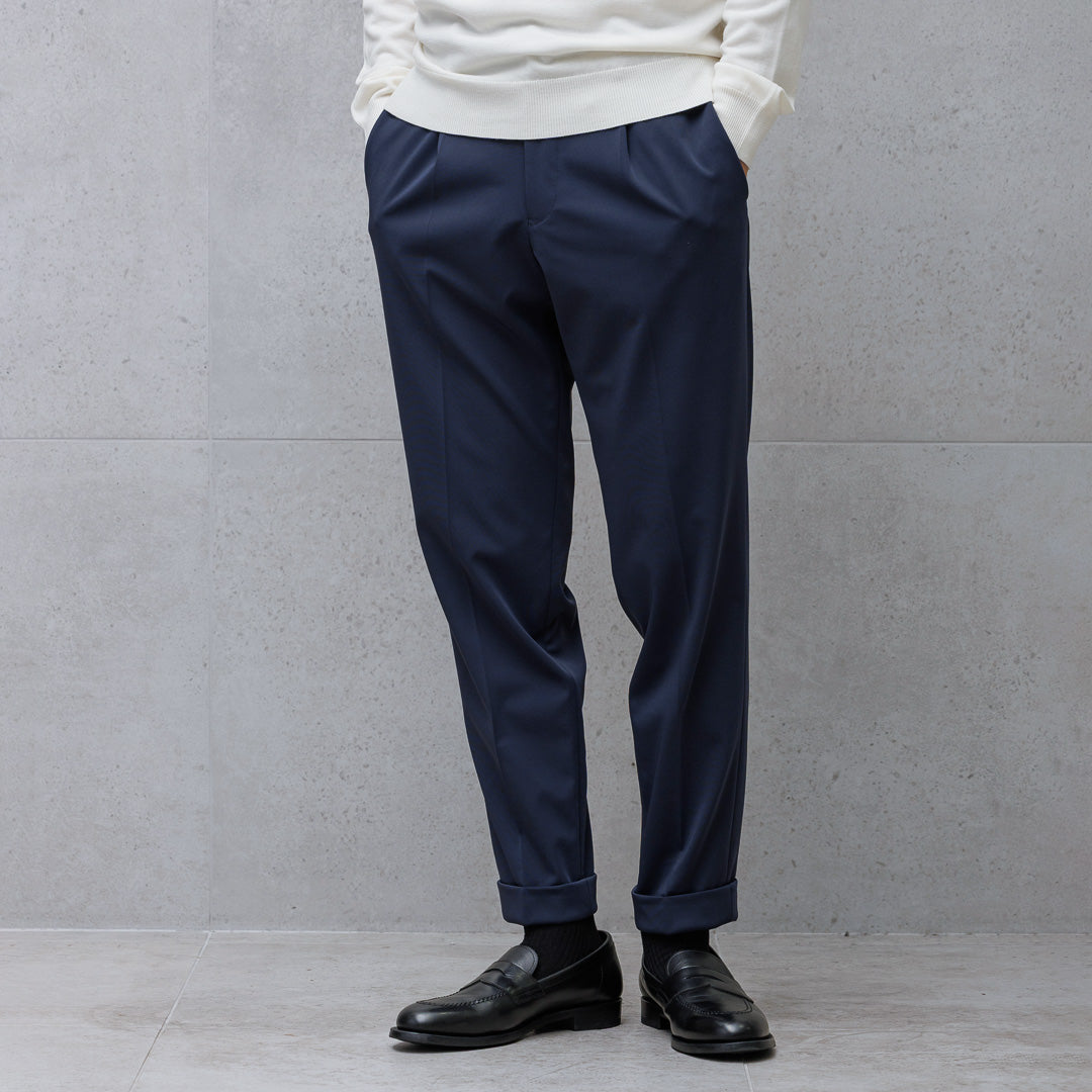 【Renewal】Matte Twist  Easy Trousers Color: Navy