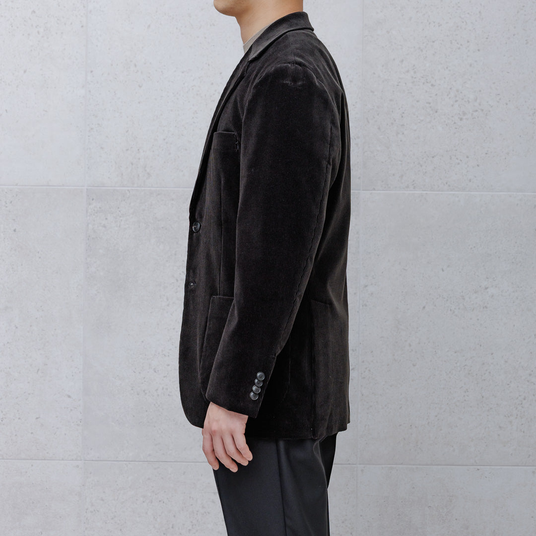 【Renewal】SUVIN PLATINUM Corduroy Tailored Jacket Color: Black