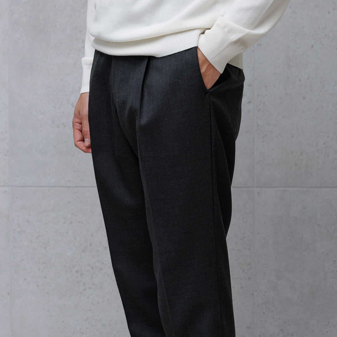 【Renewal】Twill Easy Trousers Color: Charcoal