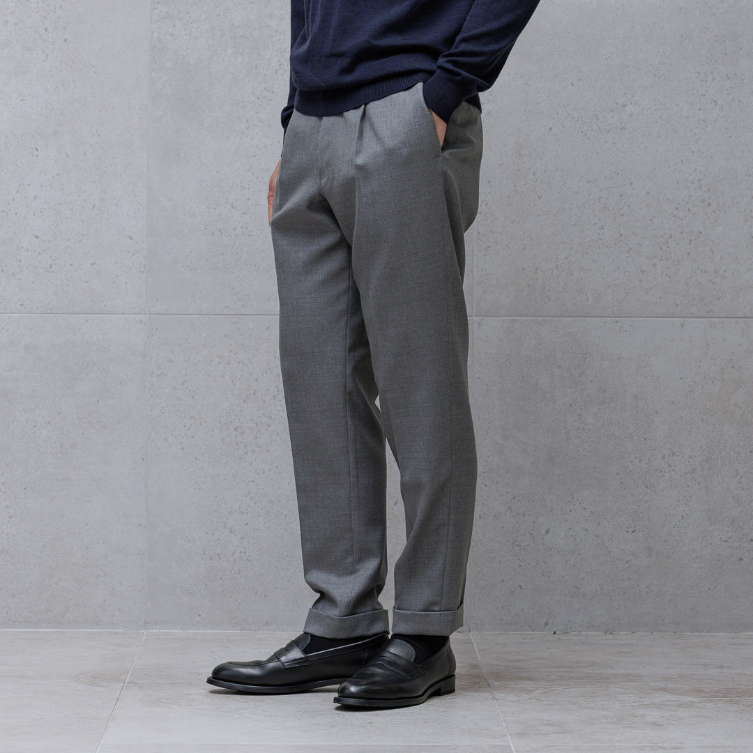 【Renewal】Twill Easy Trousers Color: Light Gray