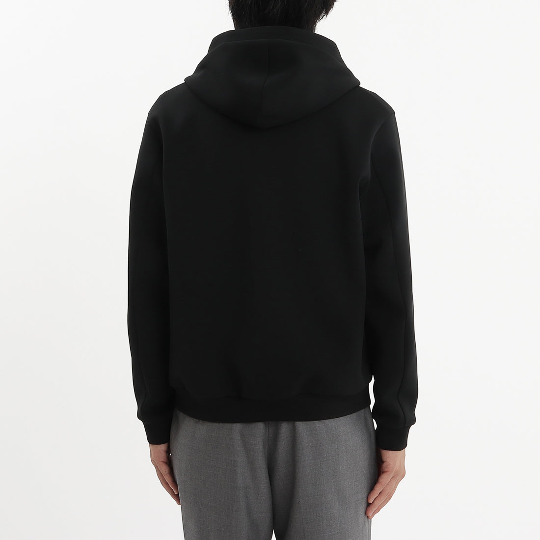 Triacetate Scuba Jersey Hoodie Color: Black