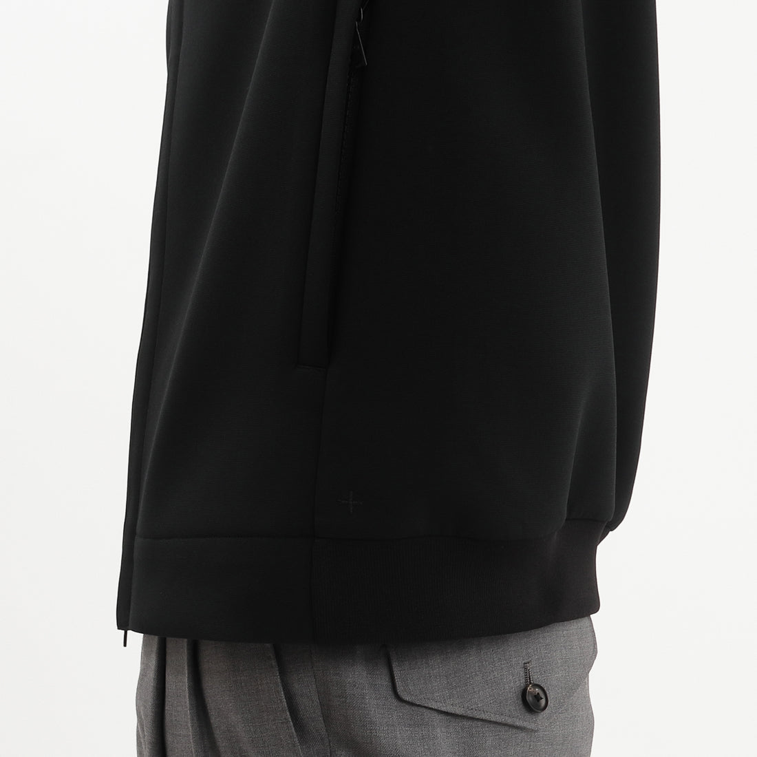 Triacetate Scuba Jersey Hoodie Color: Black