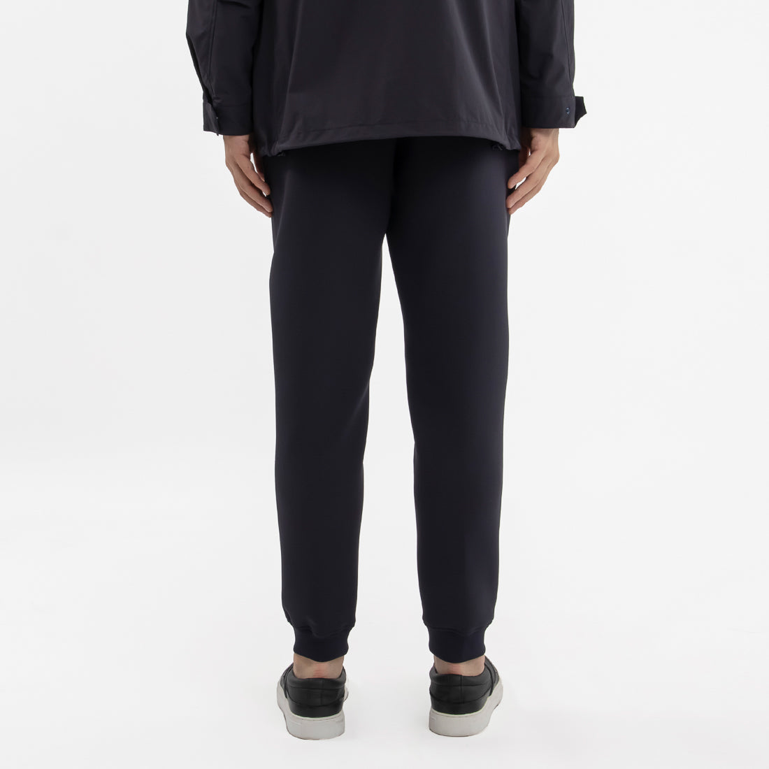 Triacetate Scuba Jersey Jogger Pants Color: Navy