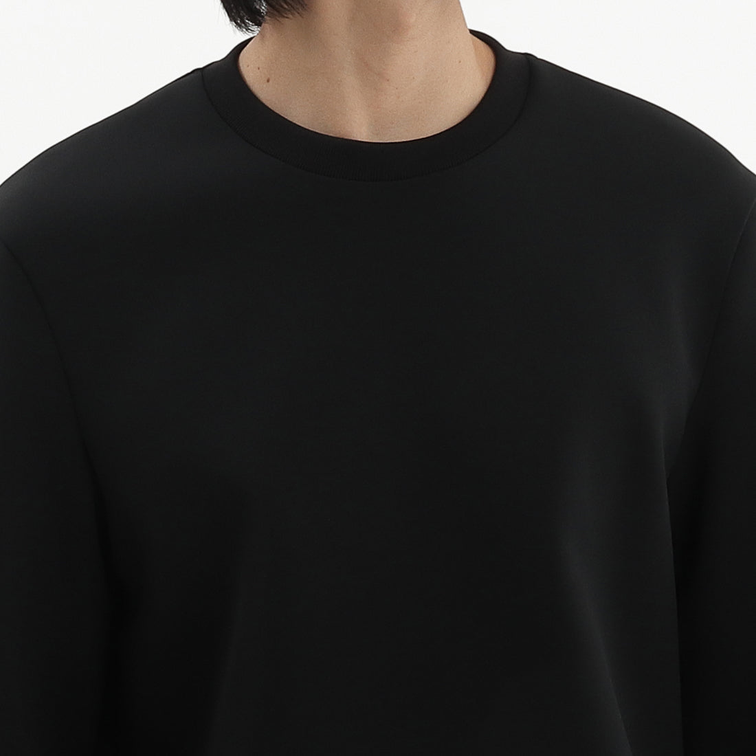 Triacetate Scuba Jersey Sweatshirt Color: Black