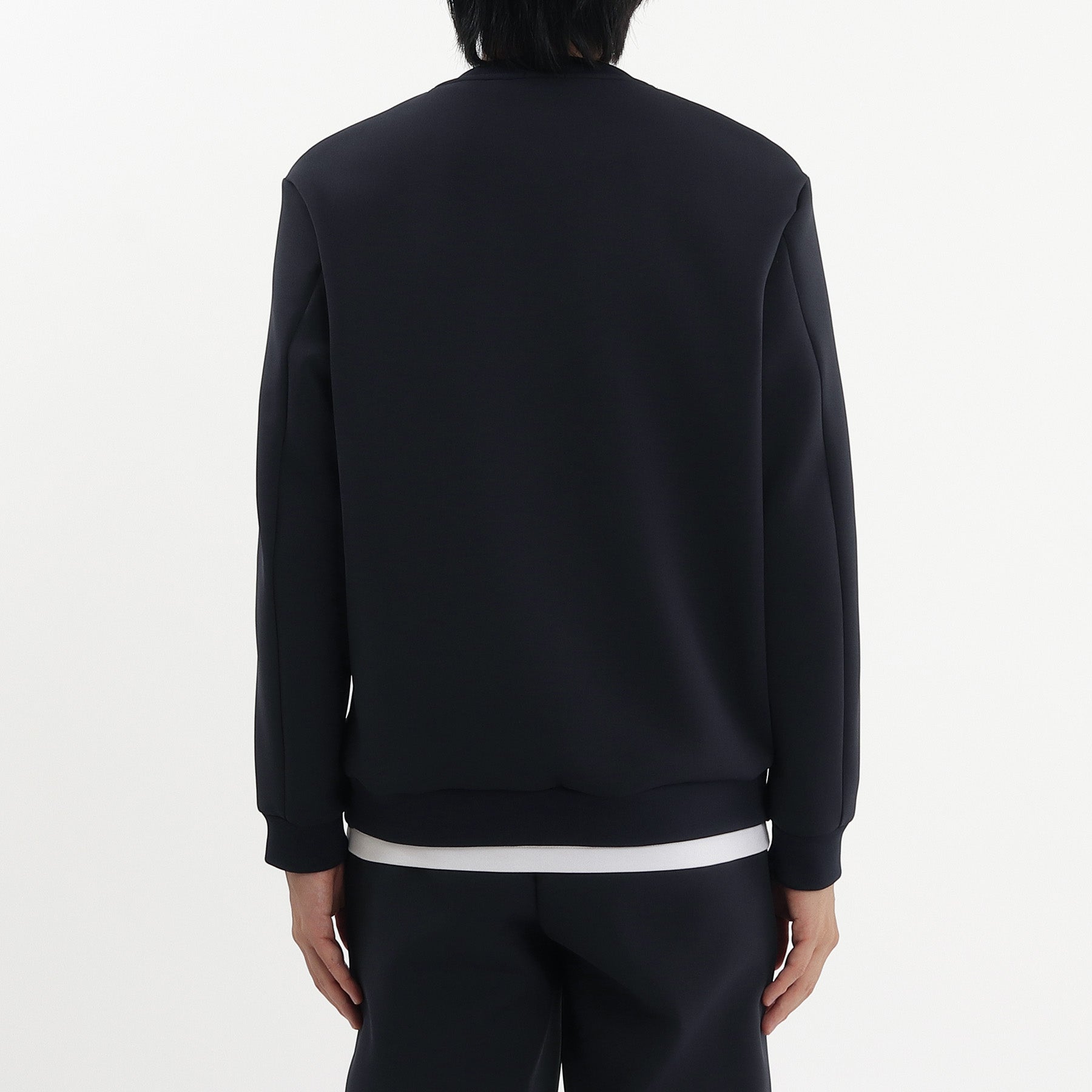 Triacetate Scuba Jersey Sweatshirt Color: Navy
