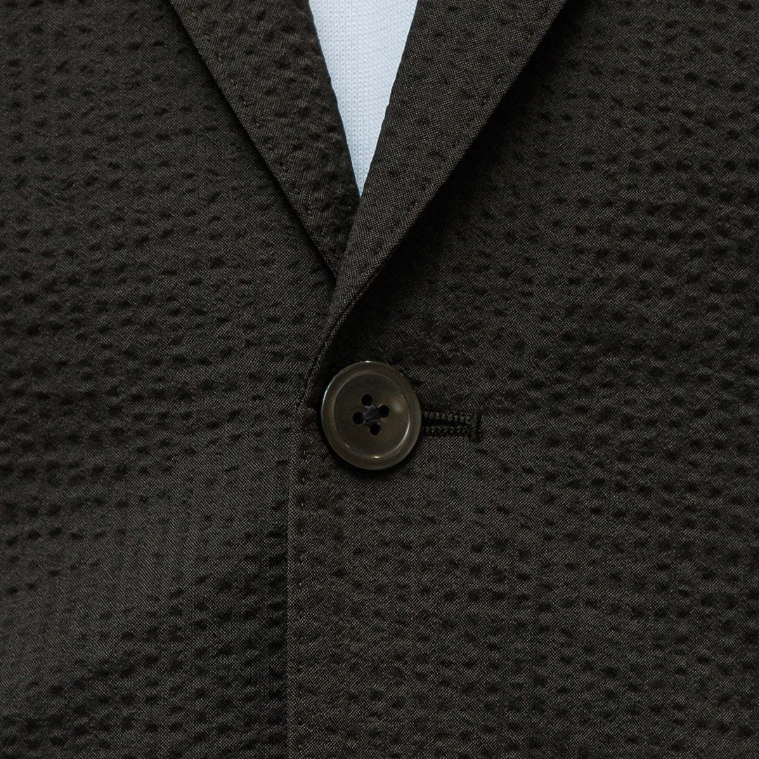 【Renewal】Seersucker Tailored Jacket Color: Olive