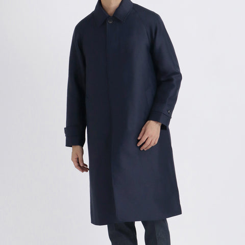 【10月下旬発送】Silk Wool Bal Collar Coat Color: Navy