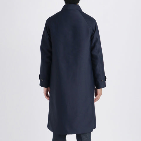 【10月下旬発送】Silk Wool Bal Collar Coat Color: Navy