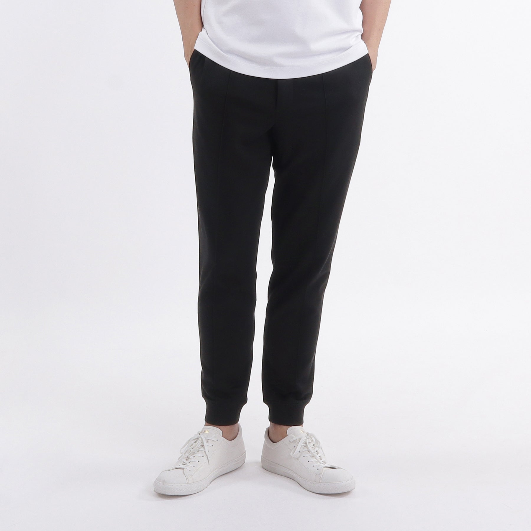 【Renewal】Smooth Terry Jogger Pants Color: Black