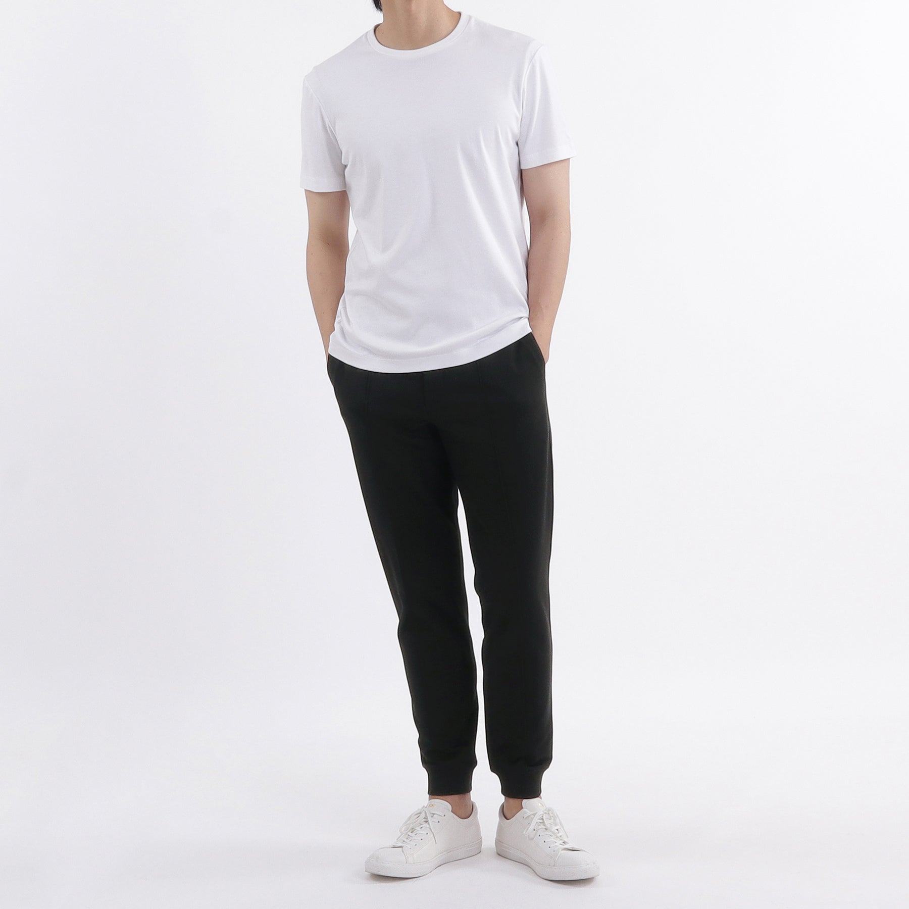 【Renewal】Smooth Terry Jogger Pants Color: Black
