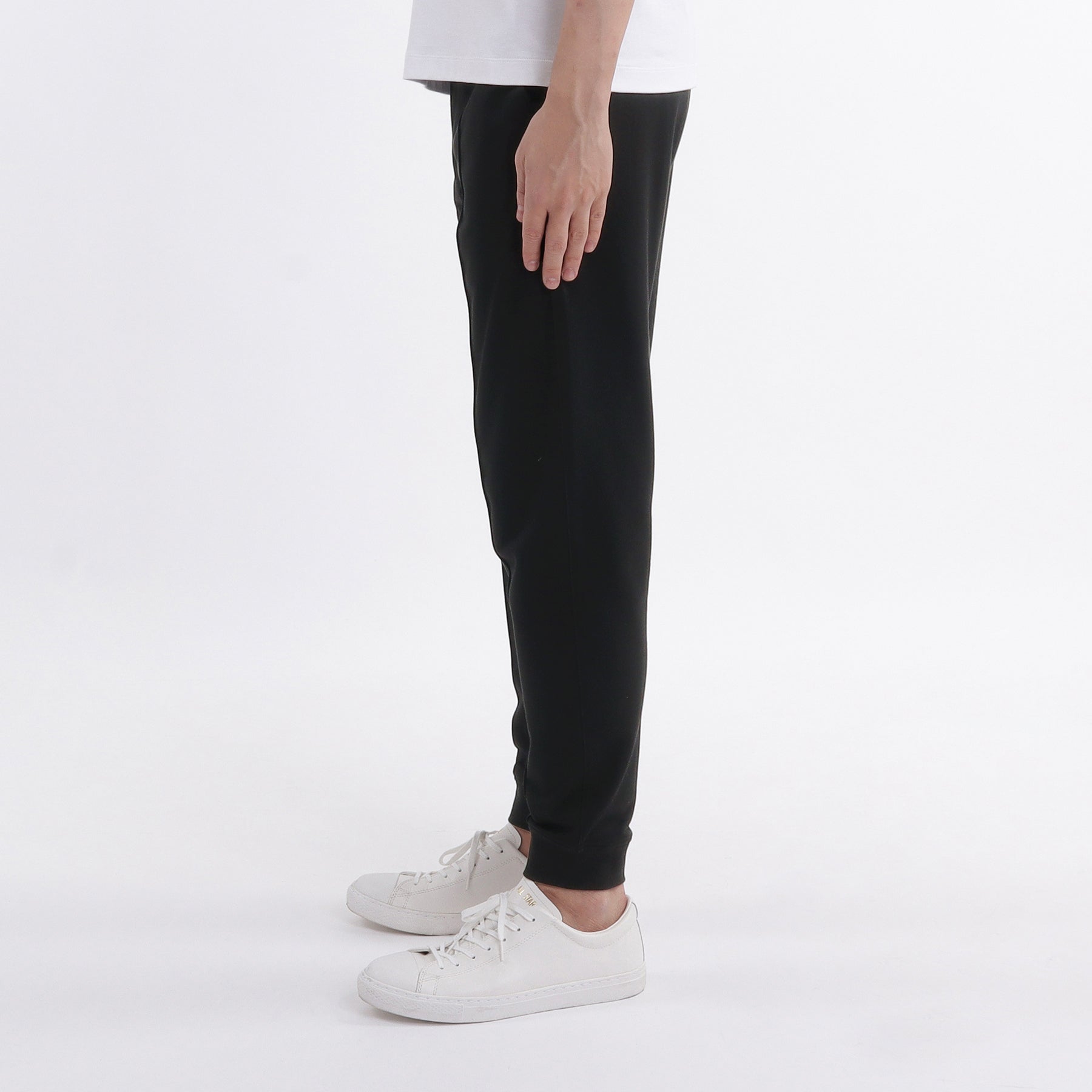 【Renewal】Smooth Terry Jogger Pants Color: Black