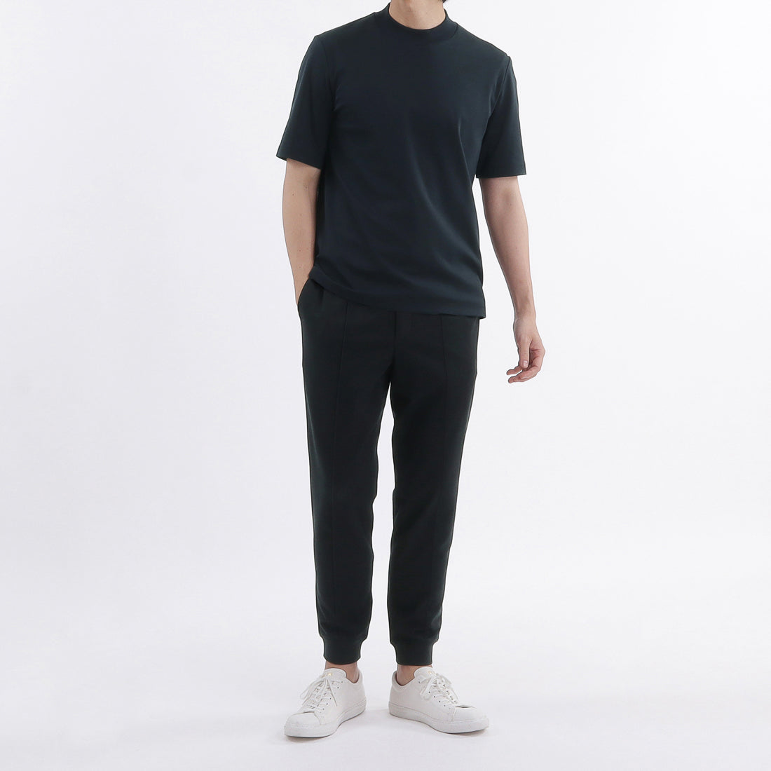 【Renewal】Smooth Terry Jogger Pants Color: Navy