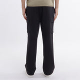 Smooth Terry Wide Cargo Pants Color: Black