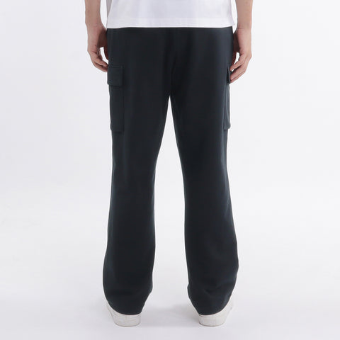 Smooth Terry Wide Cargo Pants Color: Navy