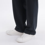 Smooth Terry Wide Cargo Pants Color: Navy