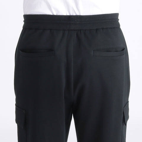 Smooth Terry Wide Cargo Pants Color: Navy