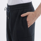 Smooth Terry Wide Cargo Pants Color: Navy