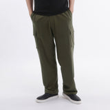 Smooth Terry Wide Cargo Pants Color: Olive