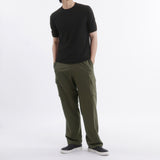 Smooth Terry Wide Cargo Pants Color: Olive