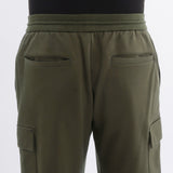 Smooth Terry Wide Cargo Pants Color: Olive