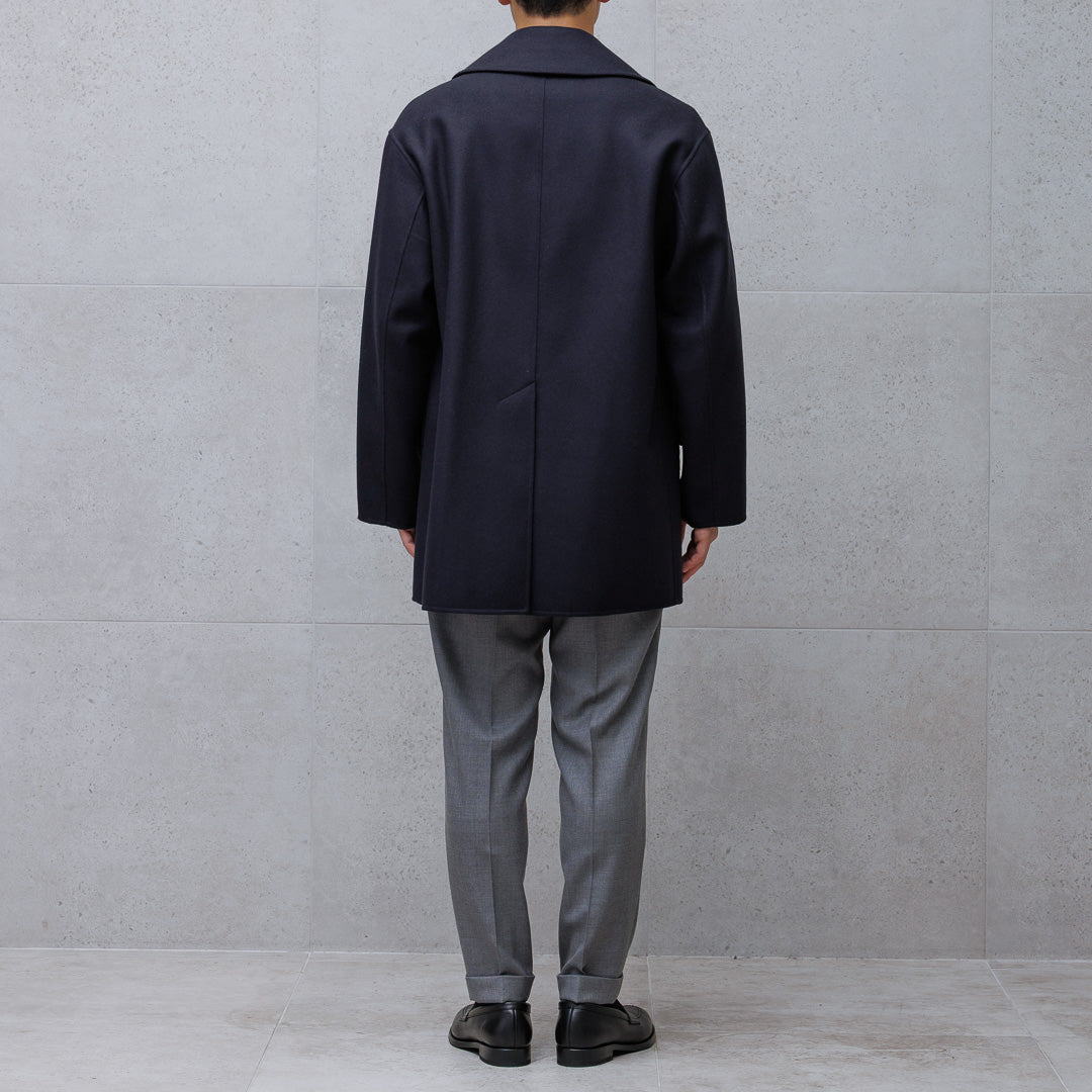 【10/24販売開始】Super140’s Melton Single Ulster Coat Color: Navy
