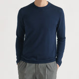 Crew Neck Knit Color: Deep Blue