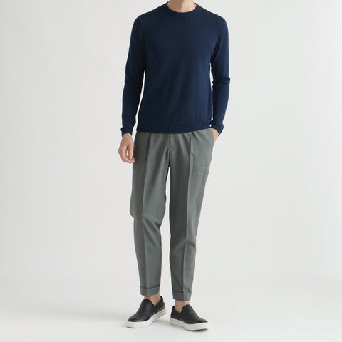 Crew Neck Knit Color: Deep Blue