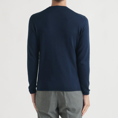 Crew Neck Knit Color: Deep Blue