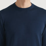 Crew Neck Knit Color: Deep Blue