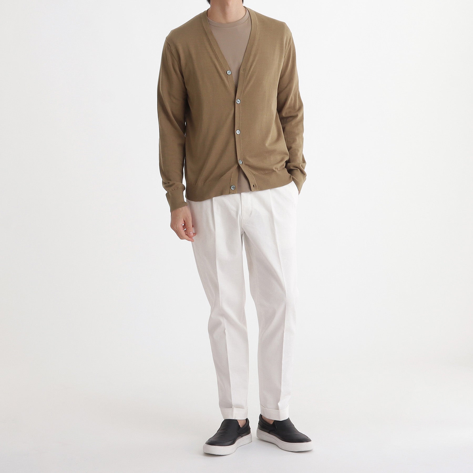 Knit Cardigan Color: Fawn