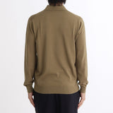 Long Sleeve Knit Polo-shirt Color: Fawn