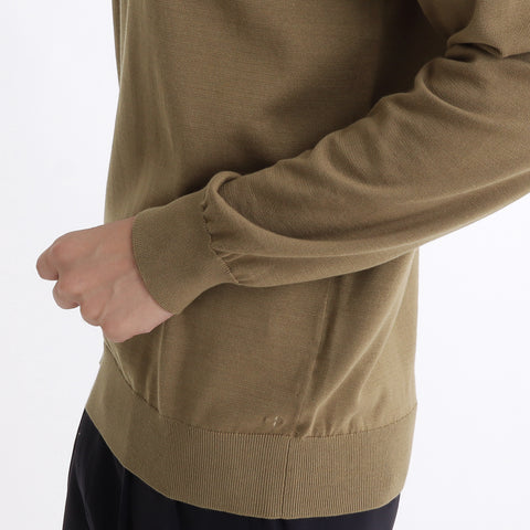 Long Sleeve Knit Polo-shirt Color: Fawn